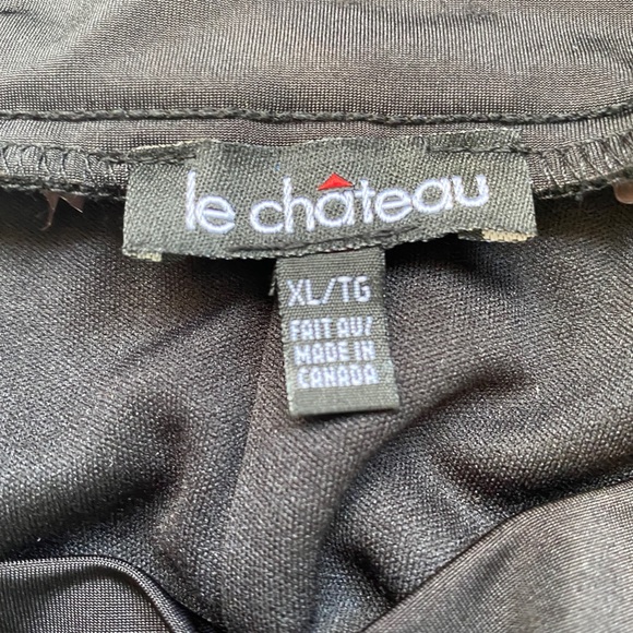 LE CHATEAU Black & Gold Bubble Hem Dress - Picture 6 of 7